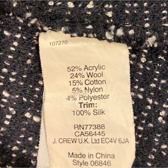 J.Crew Dress size 2 Black and White Tweed - Picture 10 of 12